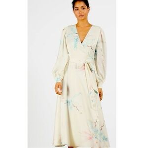TED BAKER FLOSSI SILK FLORAL WRAP SZ US 12/14 OR SZ 5 TED
